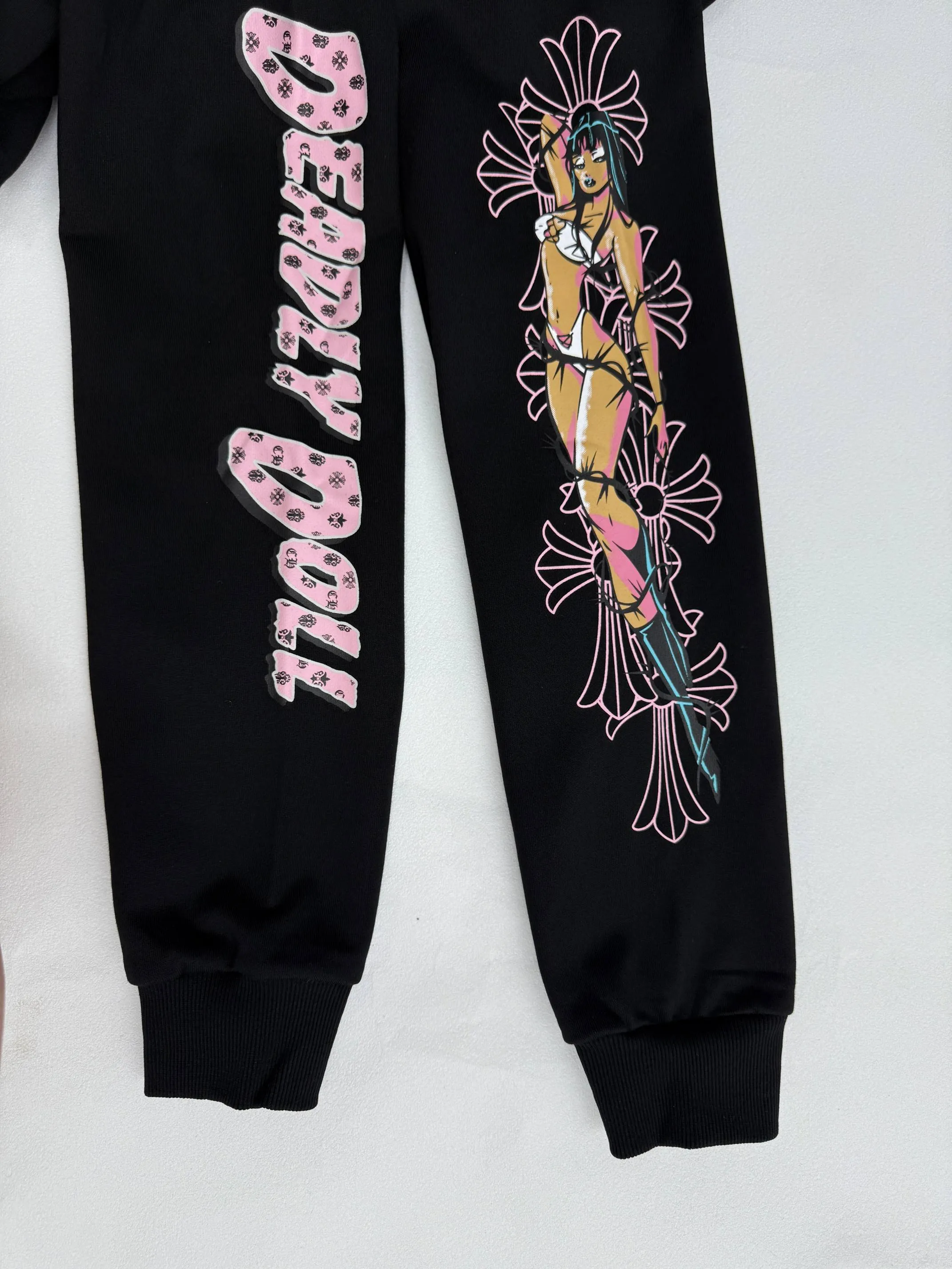 P420 Chrome Hearts × DEADLY DOLL goddess print zipper hooded sweatshirt S/M/L